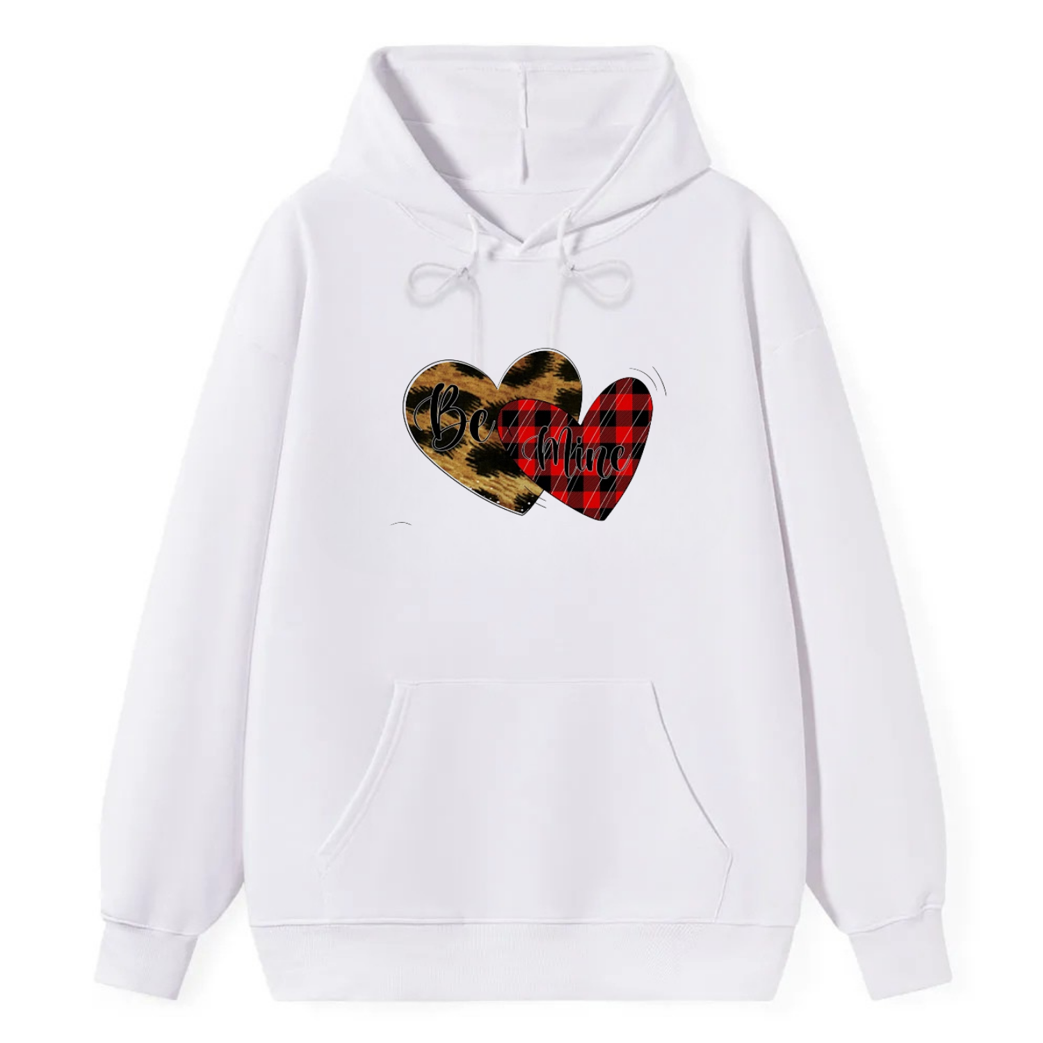 Be Mine Leopard Plaid Classic Hoodie