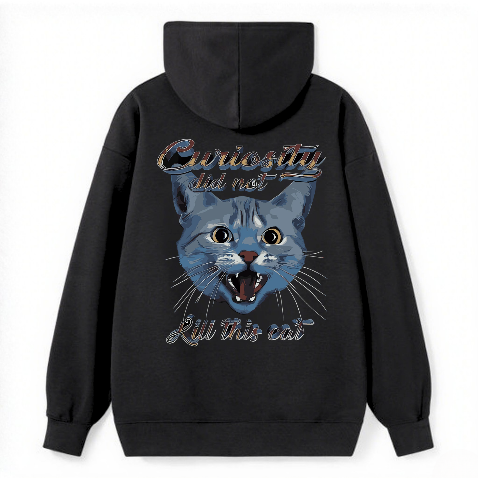 Curiosity Cat Gothic Classic Hoodie