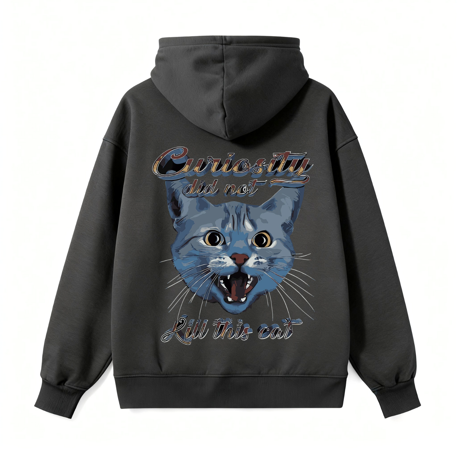 Curiosity Cat Gothic Classic Hoodie - Image 2