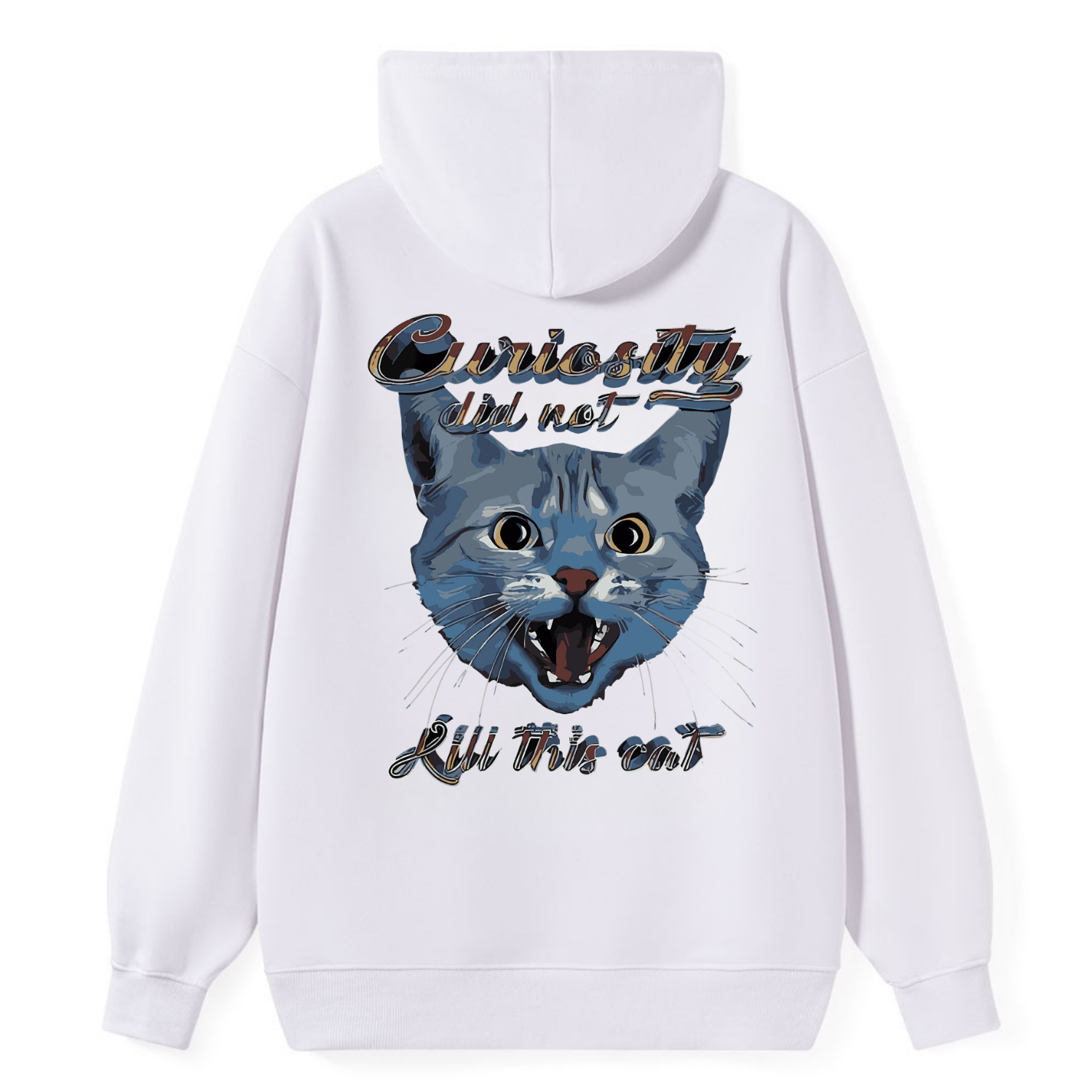 Curiosity Cat Gothic Classic Hoodie - Image 3