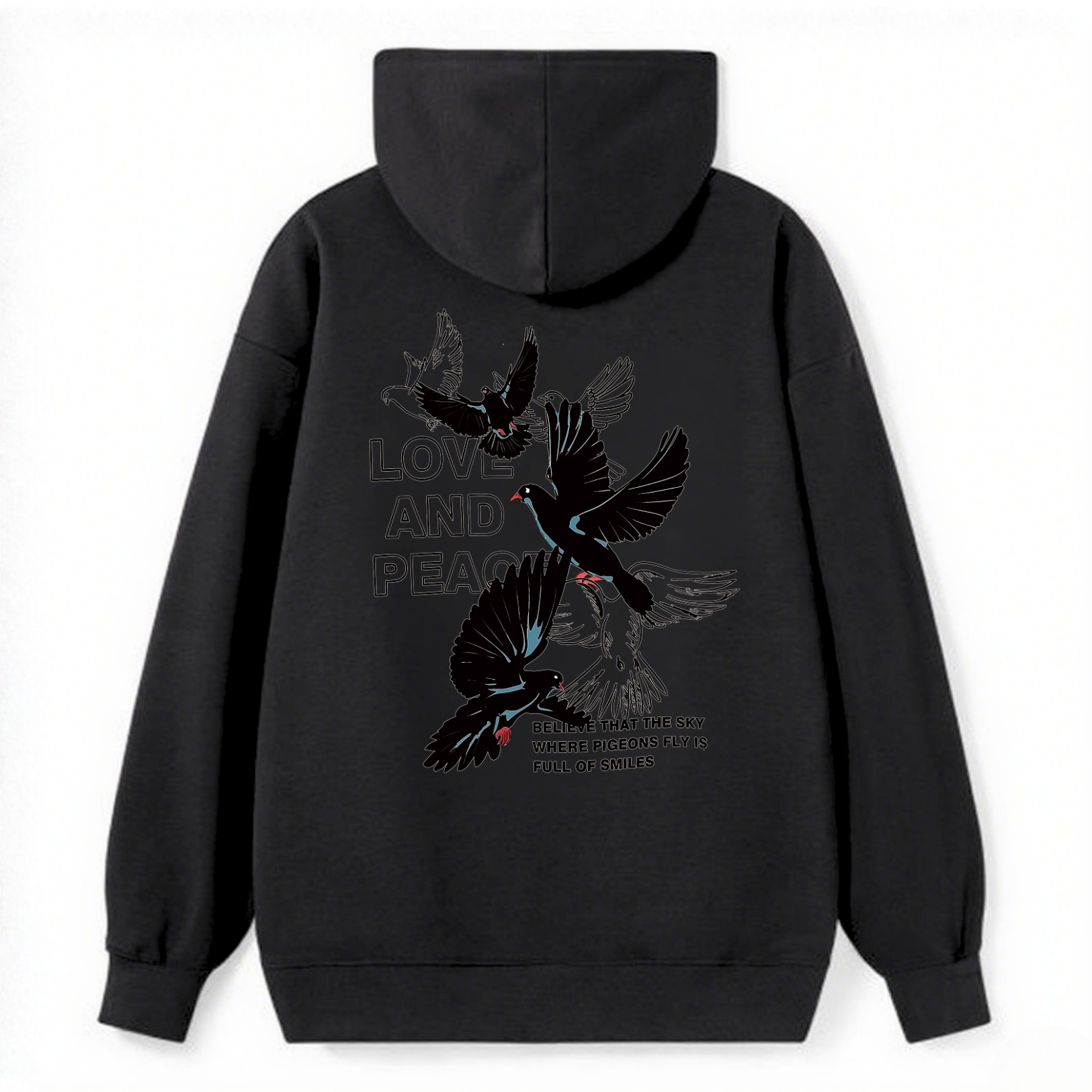 Love And Peace Pigeon Classic Hoodie - Image 4