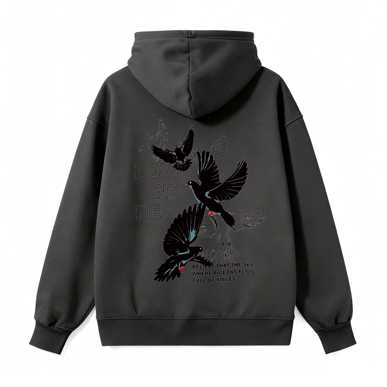 Love And Peace Pigeon Classic Hoodie - Image 3