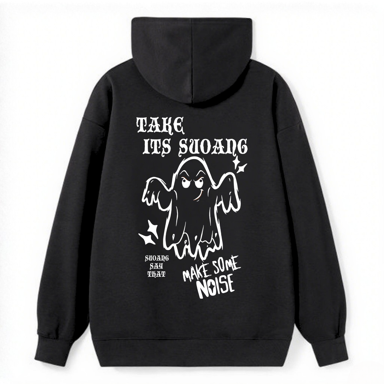 Spooky Ghost Halloween Classic Hoodie - Image 3