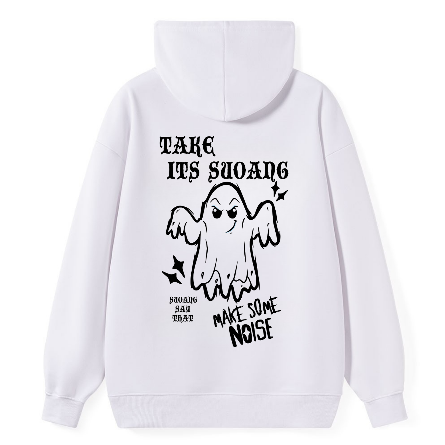 Spooky Ghost Halloween Classic Hoodie - Image 4