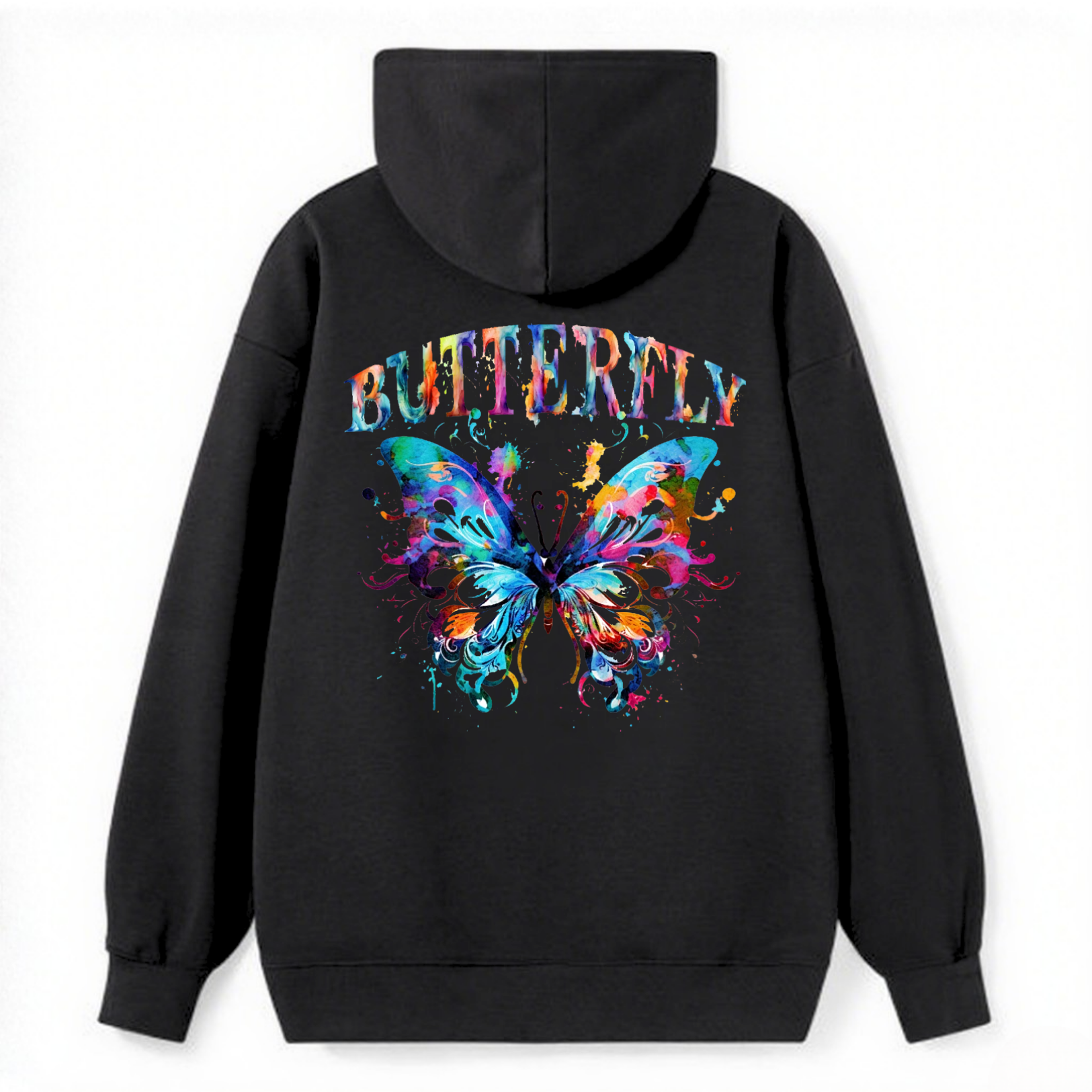 Colorful Butterfly Art Classic Hoodie - Image 4