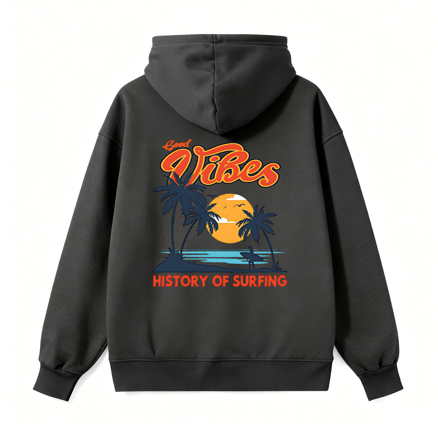 Good Vibes Surfing History Classic Hoodie - Image 3