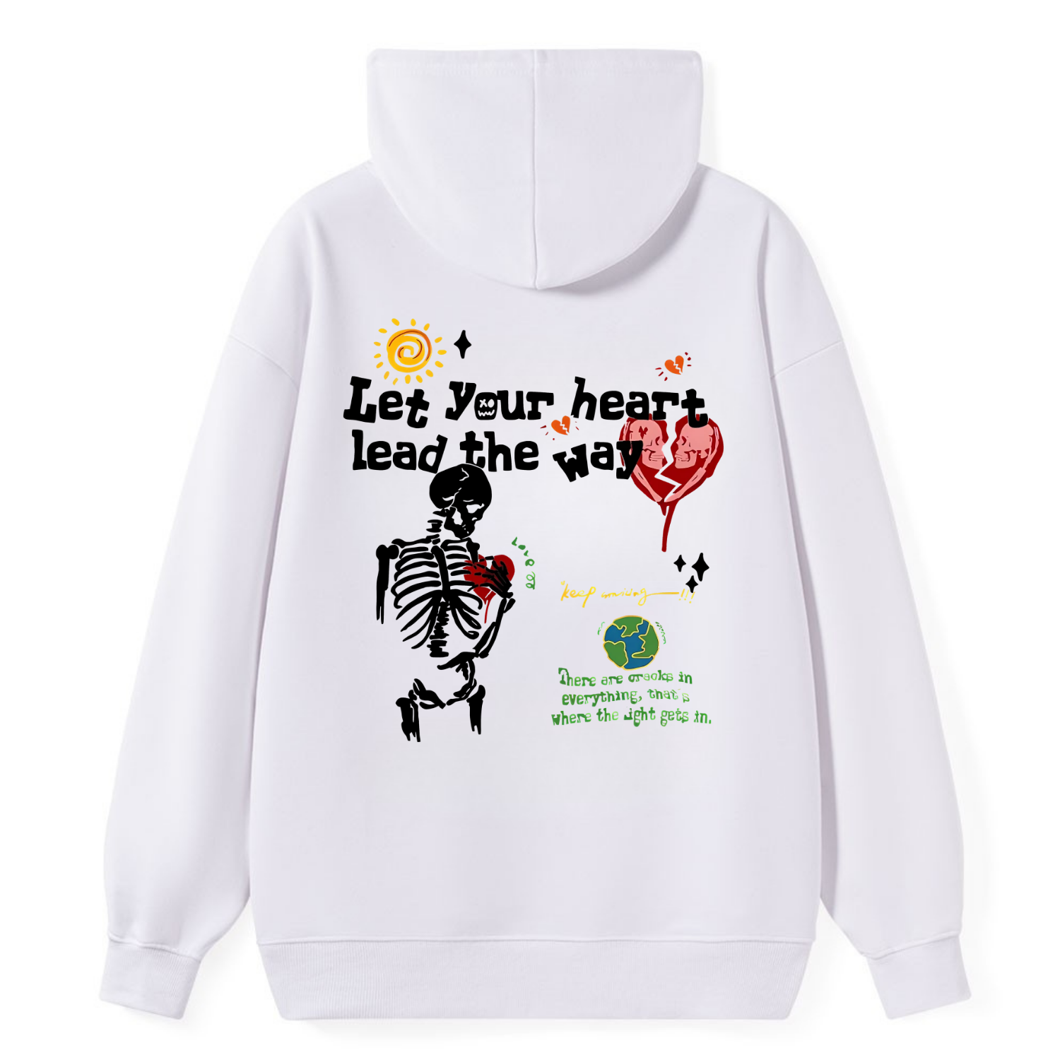 Skeleton Heart Gothic Classic Hoodie