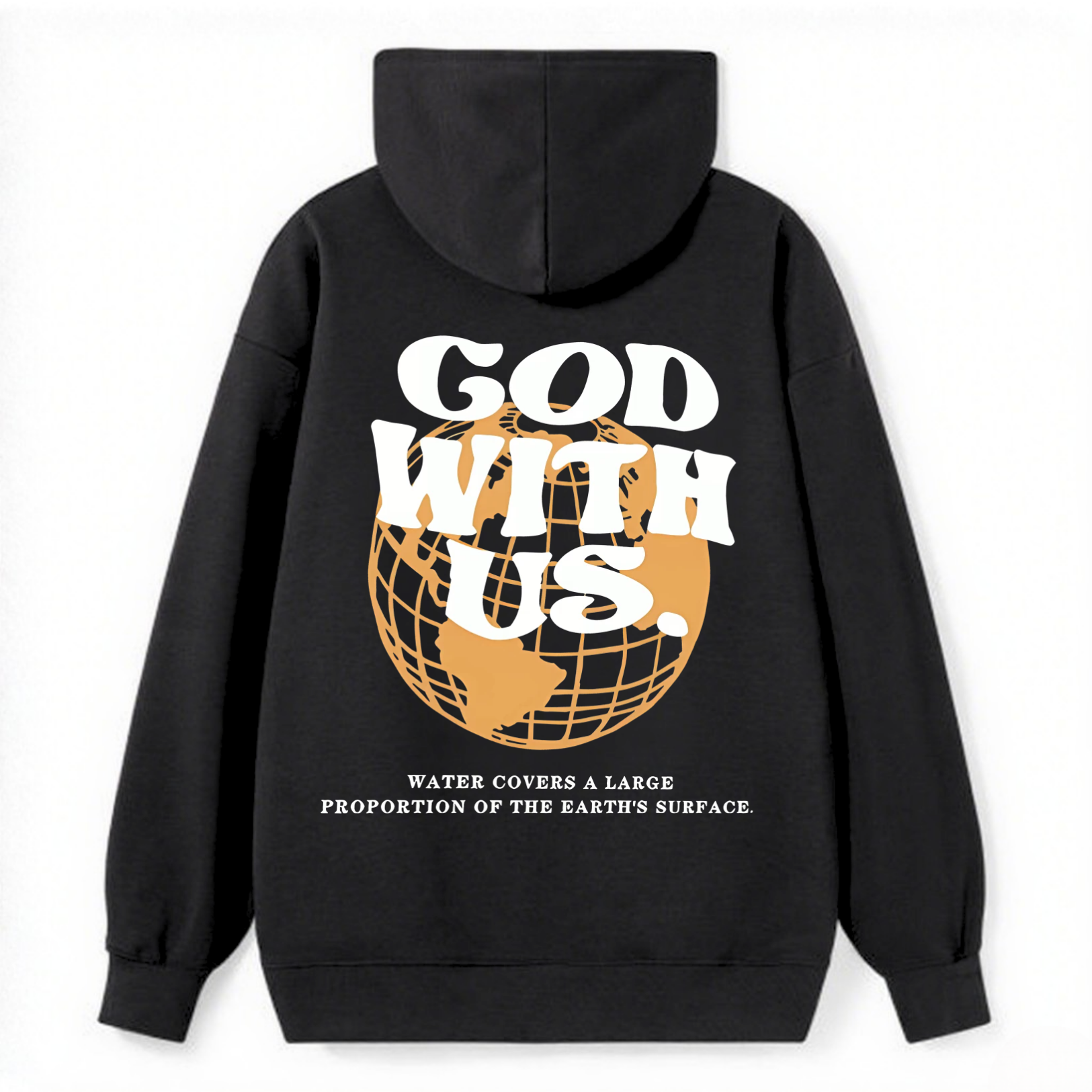 God With Us Globe Classic Hoodie - Image 4