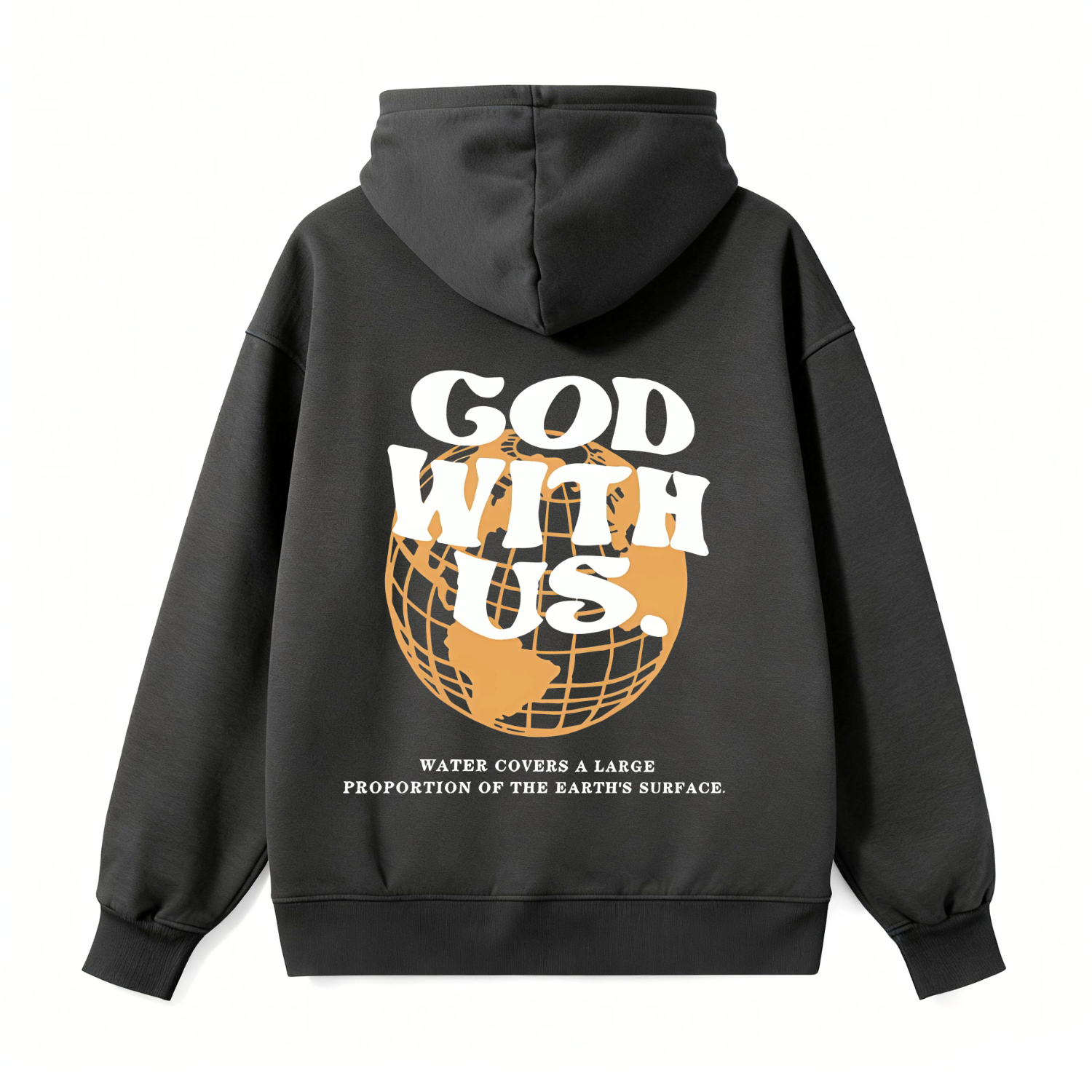 God With Us Globe Classic Hoodie - Image 3